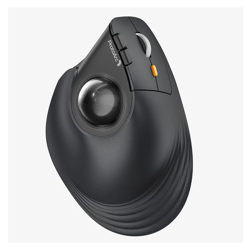 ProtoArc EM05 NL Ergonomic Vertical Wireless Trackball Mouse (Black + Blue Ball, Black + Grey Ball, Black + Red Ball, Black + Violet Ball)