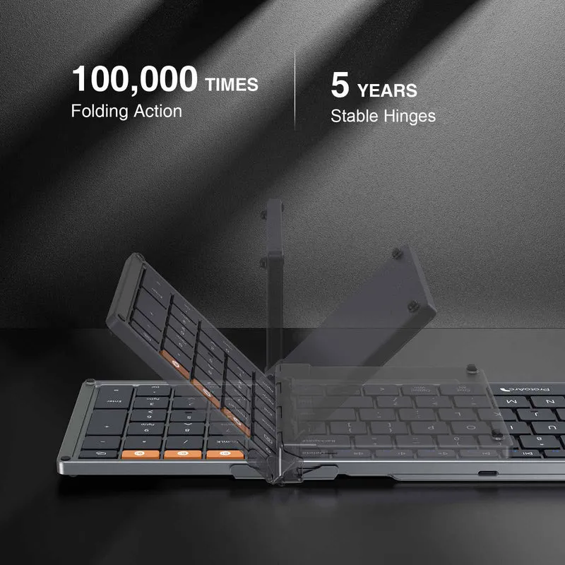 ProtoArc XK01 Foldable Full-Size Bluetooth Keyboard (Space Grey) (CP012683)