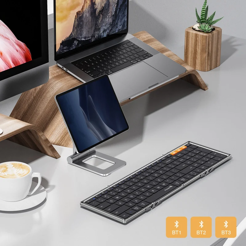 ProtoArc XK01 Foldable Full-Size Bluetooth Keyboard (Space Grey) (CP012683)