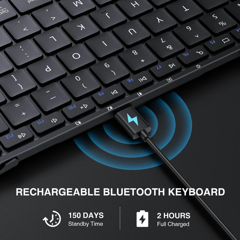 ProtoArc XK01 Foldable Full-Size Bluetooth Keyboard (Black) (CP011803)
