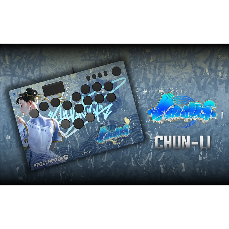 Hori Street Fighter 6 Nolva Mechanical All-Button Arcade Controller for PS5 and Windows (Luke, Jamie, Chun-Li, E.Honda, Manon, Marisa, Zangief, Cammy, Rashid, Gouki)