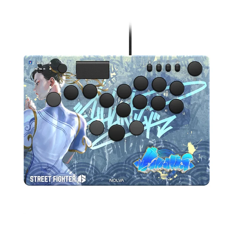 Hori Street Fighter 6 Nolva Mechanical All-Button Arcade Controller for PS5 and Windows (Luke, Jamie, Chun-Li, E.Honda, Manon, Marisa, Zangief, Cammy, Rashid, Gouki)