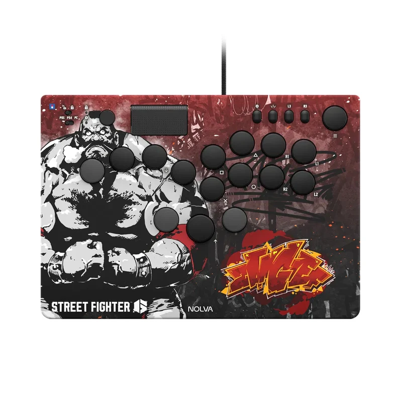 Hori Street Fighter 6 Nolva Mechanical All-Button Arcade Controller for PS5 and Windows (Luke, Jamie, Chun-Li, E.Honda, Manon, Marisa, Zangief, Cammy, Rashid, Gouki)