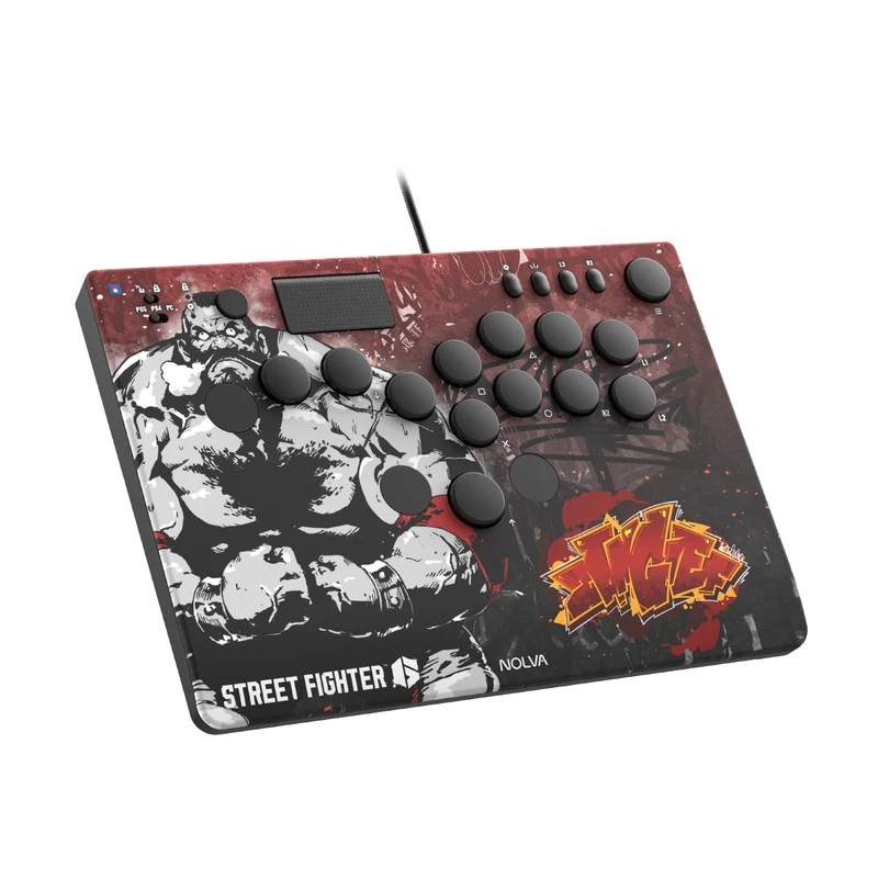 Hori Street Fighter 6 Nolva Mechanical All-Button Arcade Controller for PS5 and Windows (Luke, Jamie, Chun-Li, E.Honda, Manon, Marisa, Zangief, Cammy, Rashid, Gouki)