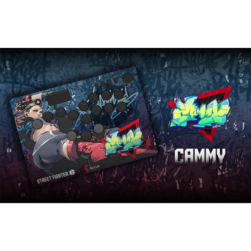 Hori Street Fighter 6 Nolva Mechanical All-Button Arcade Controller for PS5 and Windows (Luke, Jamie, Chun-Li, E.Honda, Manon, Marisa, Zangief, Cammy, Rashid, Gouki)