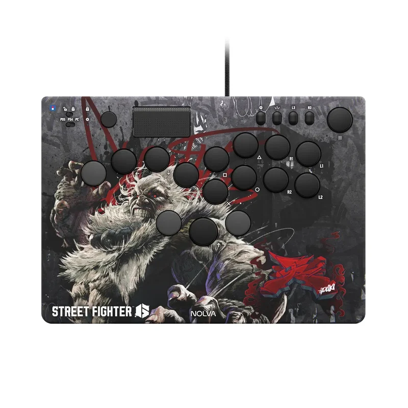 Hori Street Fighter 6 Nolva Mechanical All-Button Arcade Controller for PS5 and Windows (Luke, Jamie, Chun-Li, E.Honda, Manon, Marisa, Zangief, Cammy, Rashid, Gouki)