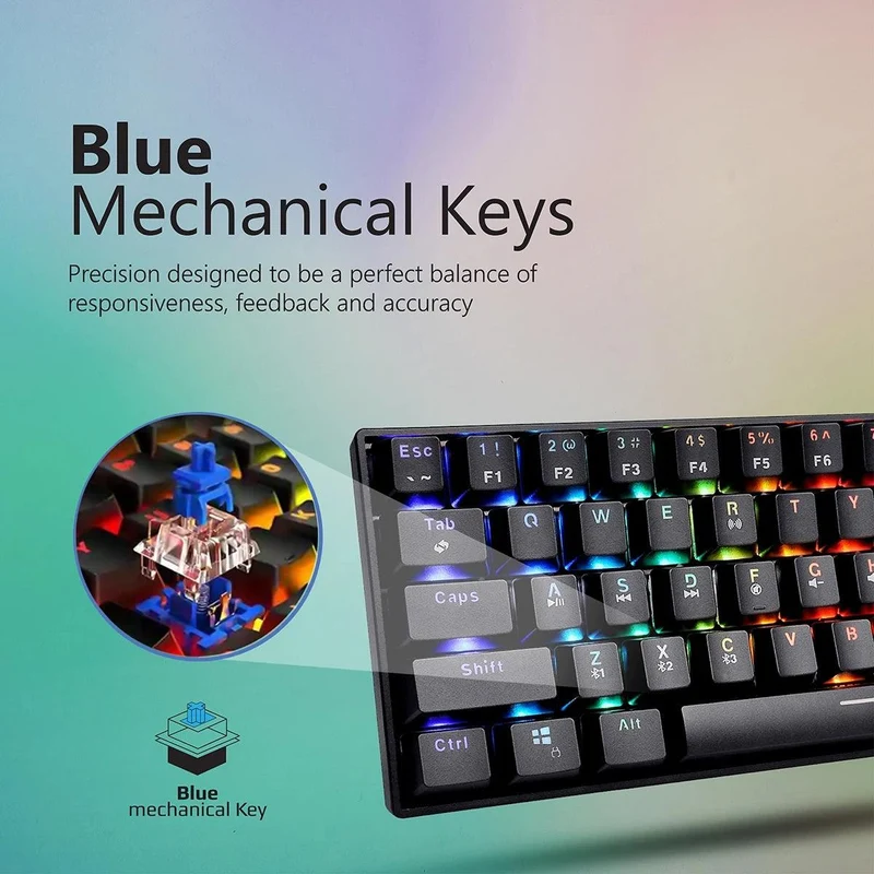 VERTUX VERTUPRO ULTIMATE PERFORMANCE DUAL MODE WIRED/WIRELESS GAMING KEYBOARD (BLACK)