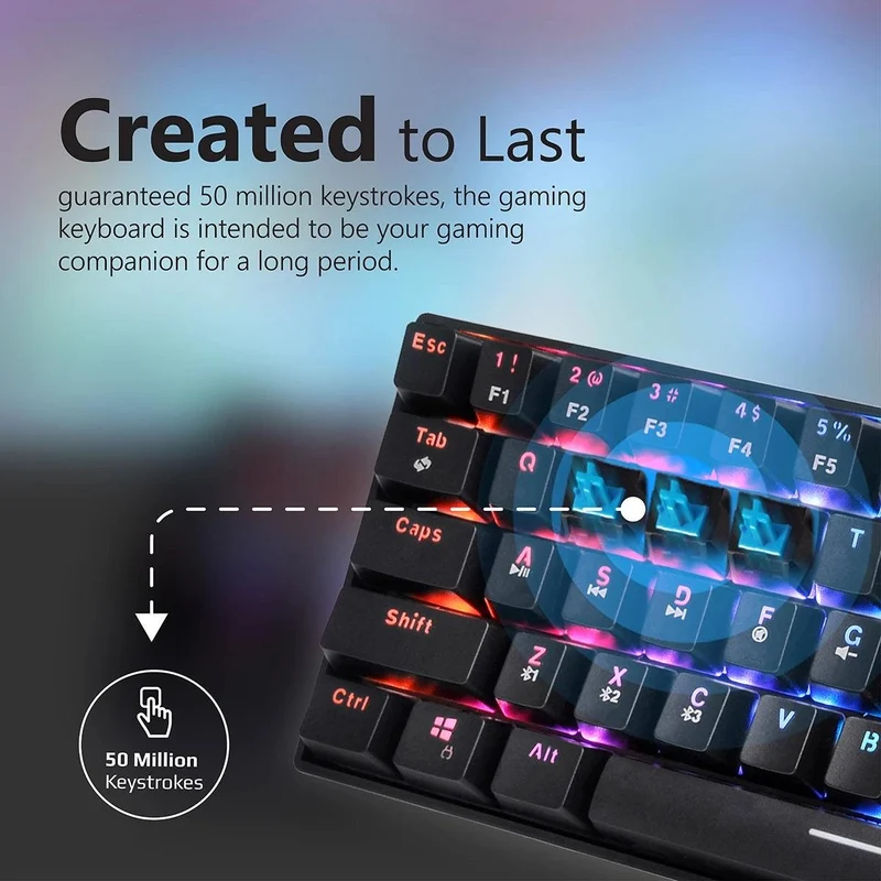 VERTUX VERTUPRO ULTIMATE PERFORMANCE DUAL MODE WIRED/WIRELESS GAMING KEYBOARD (BLACK)
