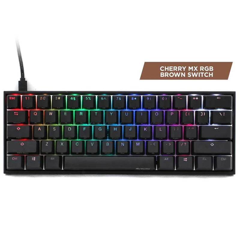 DUCKY MECHA MINI V2 MECHANICAL KEYBOARD (CHERRY MX RGB BROWN SWITCH) (DKME2061ST-BUSPDAAT1)