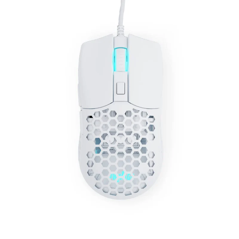 PWNAGE Ultra Custom Symm 2 Wired RGB Gaming Mouse Honeycomb Sides (White) (W-UC-S-2-H-W)