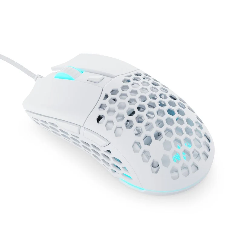 PWNAGE Ultra Custom Symm 2 Wired RGB Gaming Mouse Honeycomb Sides (White) (W-UC-S-2-H-W)