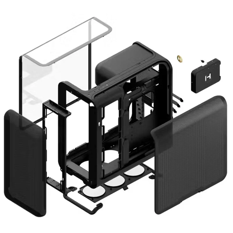 Hyte X50 ATX Mid-Tower Modern Performance PC Case (Pitch Black, Snow White, Matcha, Strawberry Milk)