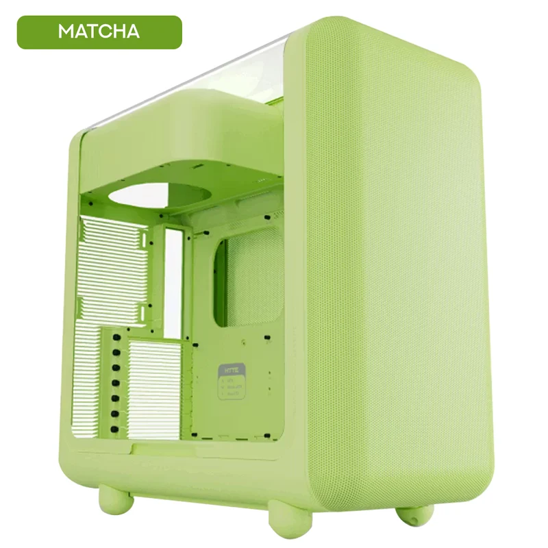 Hyte X50 ATX Mid-Tower Modern Performance PC Case (Pitch Black, Snow White, Matcha, Strawberry Milk)