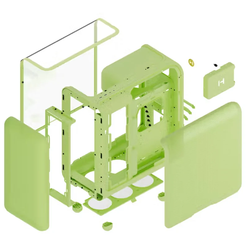 Hyte X50 ATX Mid-Tower Modern Performance PC Case (Pitch Black, Snow White, Matcha, Strawberry Milk)