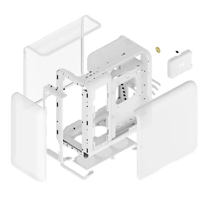 Hyte X50 Air Full-Coverage Micro-Mesh ATX Mid-Tower Modern Performance PC Case (Pitch Black, Snow White)