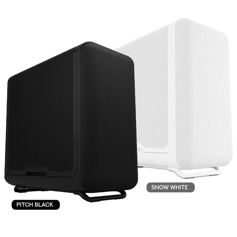 Hyte X50 Air Full-Coverage Micro-Mesh ATX Mid-Tower Modern Performance PC Case (Pitch Black, Snow White)