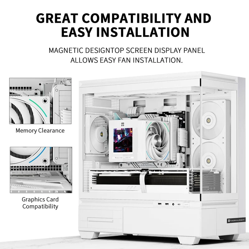 Thermalright Phantom Spirit 120 Vision Dual Tower CPU Air Cooler (Snow)