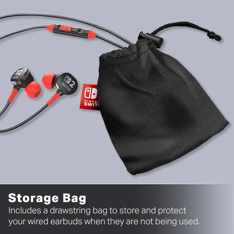 PowerA Wired Earbuds for Nintendo Switch 2 (Black)