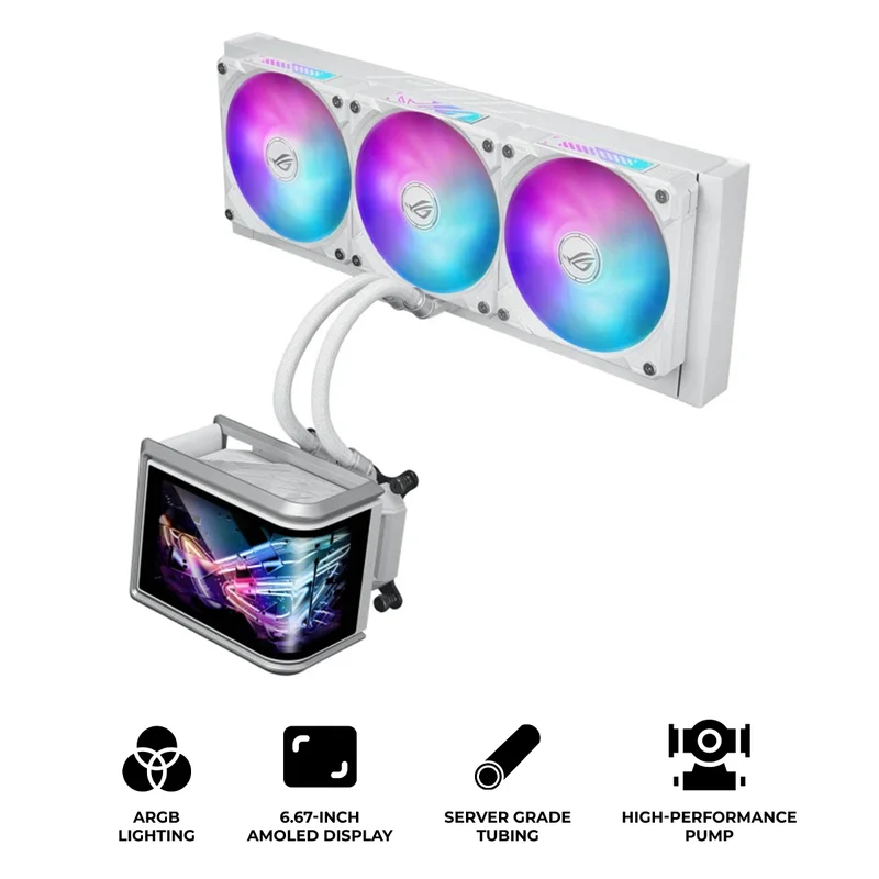 Asus ROG RYUO IV SLC 360 ARGB CPU Liquid Cooler (White)