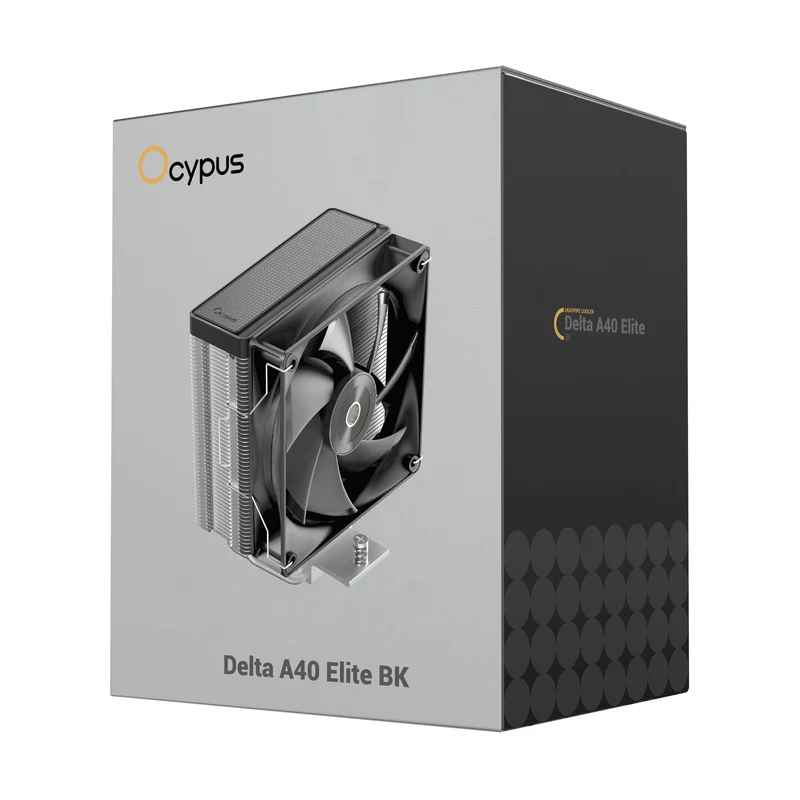 Ocypus Delta A40 Elite 4 Heat Pipe High-Performance Single-Tower Air Cooler (Black) (Delta-A40-BK1NNWN00E-GL)