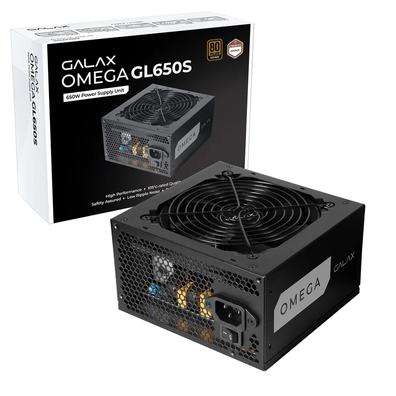 Galax Omega GL650S 650W 80+ Bronze & Cybenetics Bronze ATX 2.51 Non-Modular Power Supply (PGO65BOTNATB0)