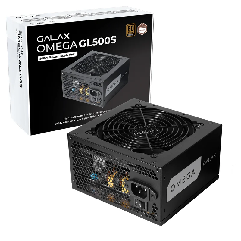 Galax Omega GL500S 500W 80+ Bronze & Cybenetics Bronze ATX 2.51 Non-Modular Power Supply (PGO50BOTNATB0)