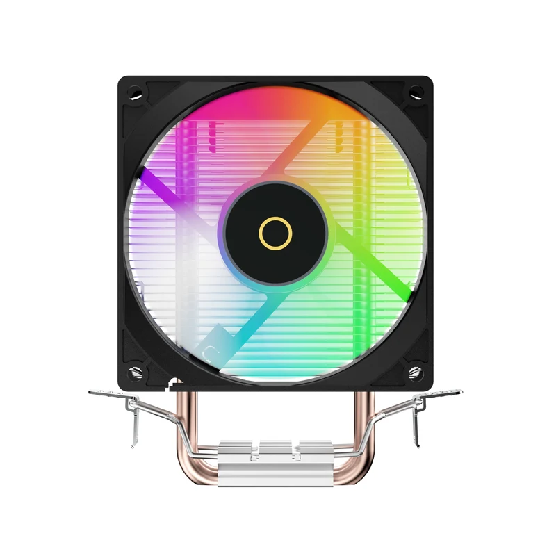 Ocypus Gamma A20 ARGB Dual Heat Pipes, 92mm Fan Small-Tower Air Cooler with ARGB Lighting (Black, White)