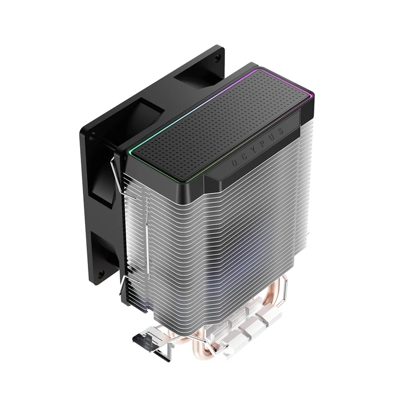 Ocypus Gamma A20 ARGB Dual Heat Pipes, 92mm Fan Small-Tower Air Cooler with ARGB Lighting (Black, White)
