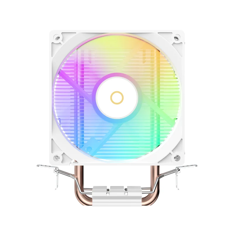 Ocypus Gamma A20 ARGB Dual Heat Pipes, 92mm Fan Small-Tower Air Cooler with ARGB Lighting (Black, White)