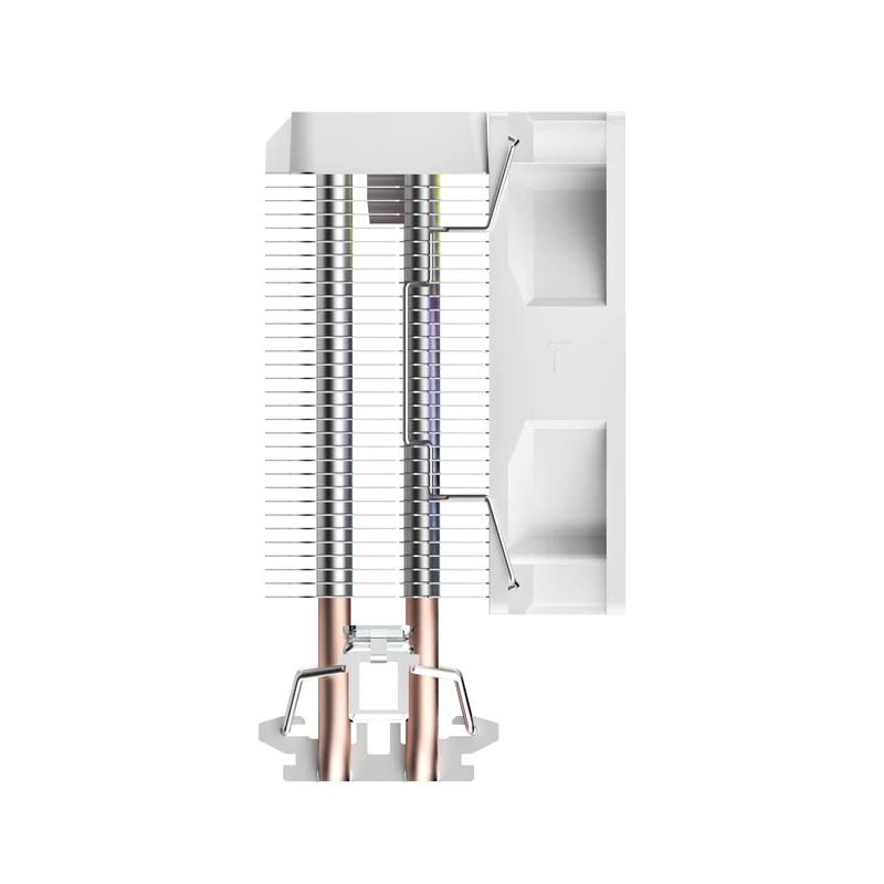 Ocypus Gamma A20 ARGB Dual Heat Pipes, 92mm Fan Small-Tower Air Cooler with ARGB Lighting (Black, White)