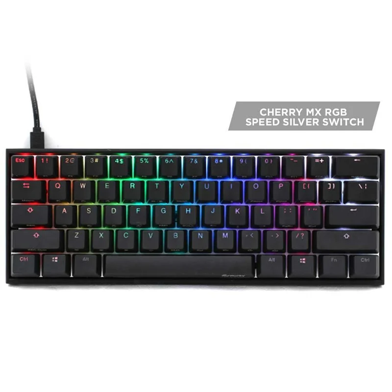 DUCKY MECHA MINI V2 MECHANICAL KEYBOARD (CHERRY MX RGB SPEED SILVER SWITCH) (DKME2061ST-PUSPDAAT1)