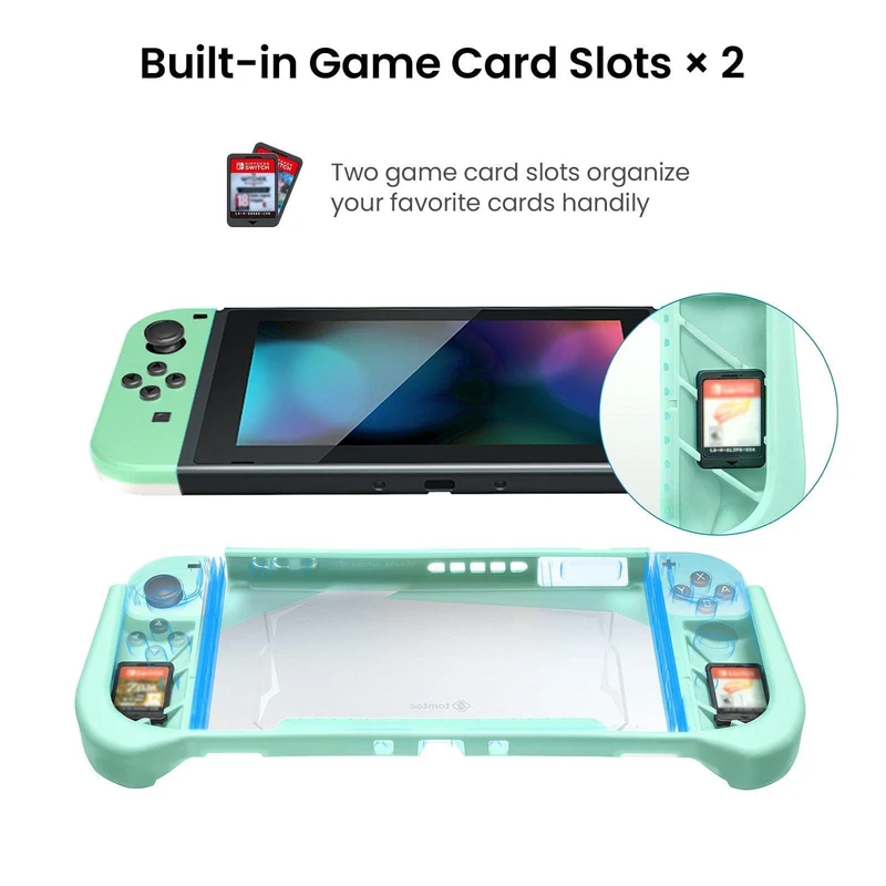 Tomtoc NSW Dockable Grip Case for Nintendo Switch (Turquoise) (A05-020T01)