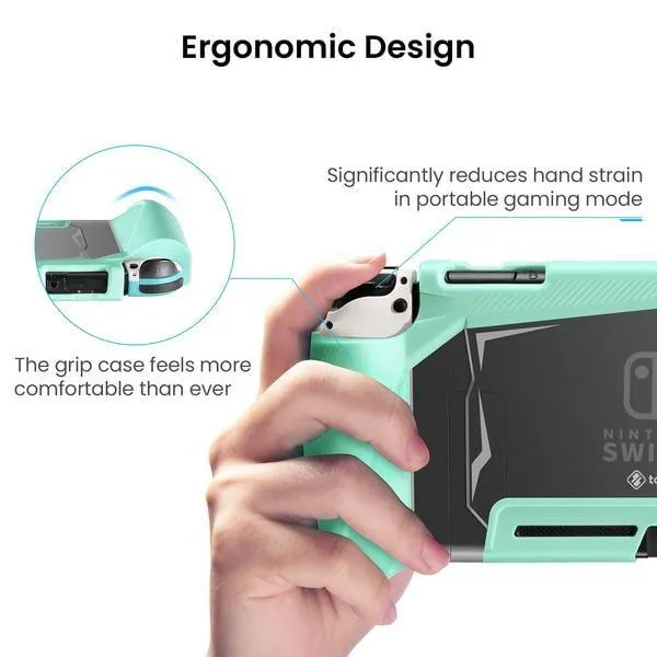 Tomtoc NSW Dockable Grip Case for Nintendo Switch (Turquoise) (A05-020T01)