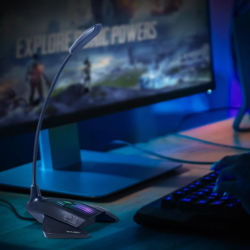 VERTUX VERTUMIC-1 HD ANTI-VIBRATION GAMING MICROPHONE WITH LED BLACK