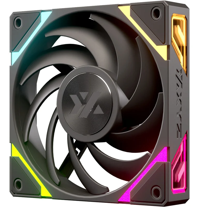 XYZ Vortex Pro ARGB 3-Kit Regular Airflow, Chain System, Fluodinamic Bearing, Premium Performance Fan (Black, White)