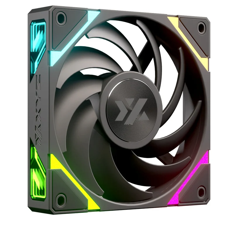 XYZ Vortex Pro ARGB 3-Kit Regular Airflow, Chain System, Fluodinamic Bearing, Premium Performance Fan (Black, White)