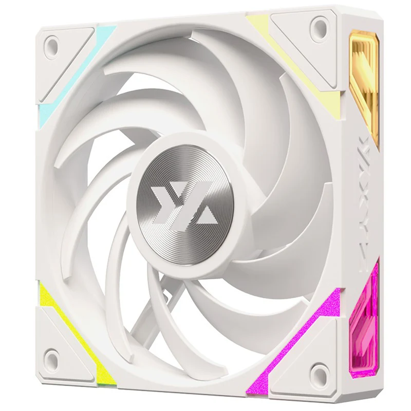 XYZ Vortex Pro ARGB 3-Kit Regular Airflow, Chain System, Fluodinamic Bearing, Premium Performance Fan (Black, White)