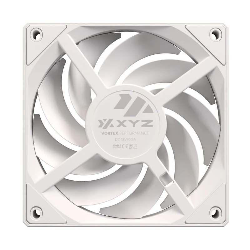 XYZ Vortex Pro ARGB 3-Kit Regular Airflow, Chain System, Fluodinamic Bearing, Premium Performance Fan (Black, White)