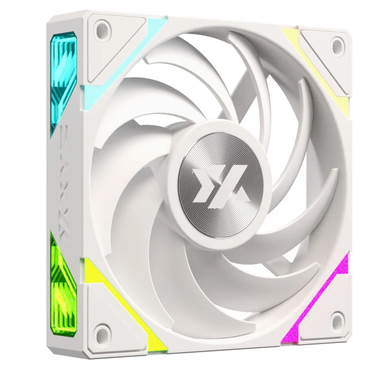 XYZ Vortex Pro ARGB 3-Kit Regular Airflow, Chain System, Fluodinamic Bearing, Premium Performance Fan (Black, White)