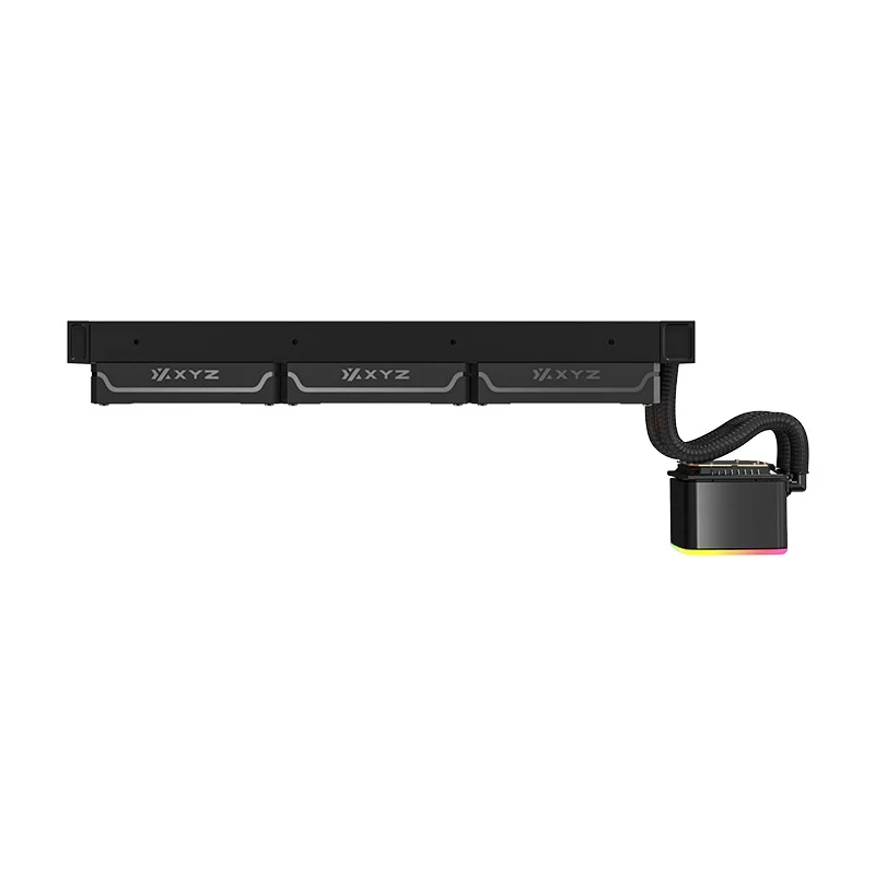 XYZ AquaPulse AIO 360 ARGB Liquid Cooler with Temperature Display (Black, White)