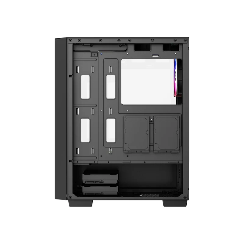 XYZ Airone 100 X Mesh ATX PC Case with 6 Pre-installed 120mm ARGB Fans (Black, White)