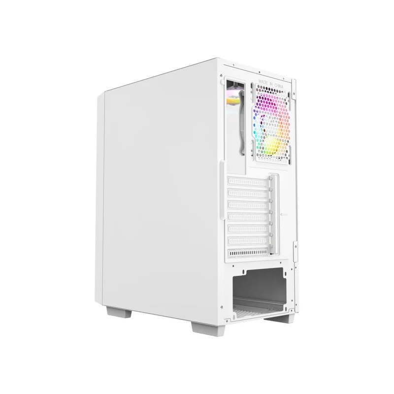 XYZ Airone 100 X Mesh ATX PC Case with 6 Pre-installed 120mm ARGB Fans (Black, White)