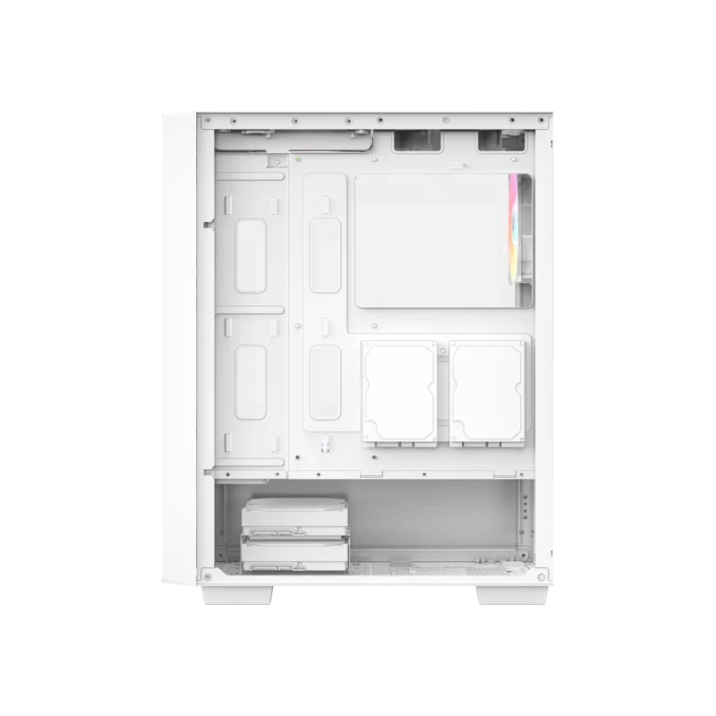 XYZ Airone 100 X Mesh ATX PC Case with 6 Pre-installed 120mm ARGB Fans (Black, White)