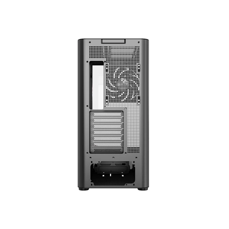 XYZ Quantum Pro ATX Curved Glass Panoramic PC Case with 4 Pre-Installed 120mm/140mm Vortex ARGB Fans & 6.2" (960x360) Smart Display Screen (Black, White)