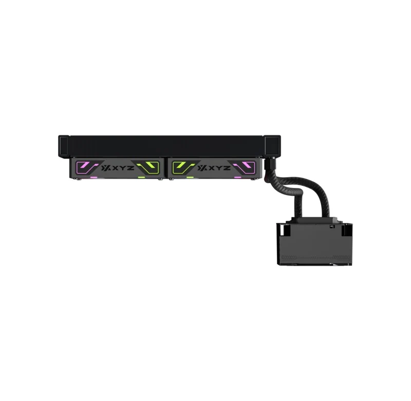 XYZ HydroTemp 240 ARGB Liquid Cooler with Temperature Display (Black, White)