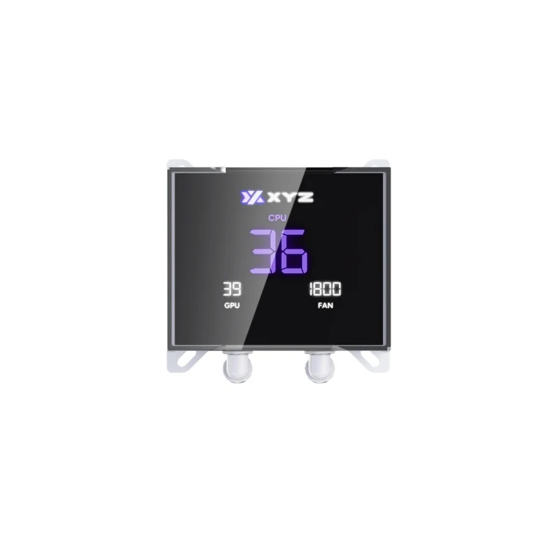 XYZ HydroTemp 240 ARGB Liquid Cooler with Temperature Display (Black, White)