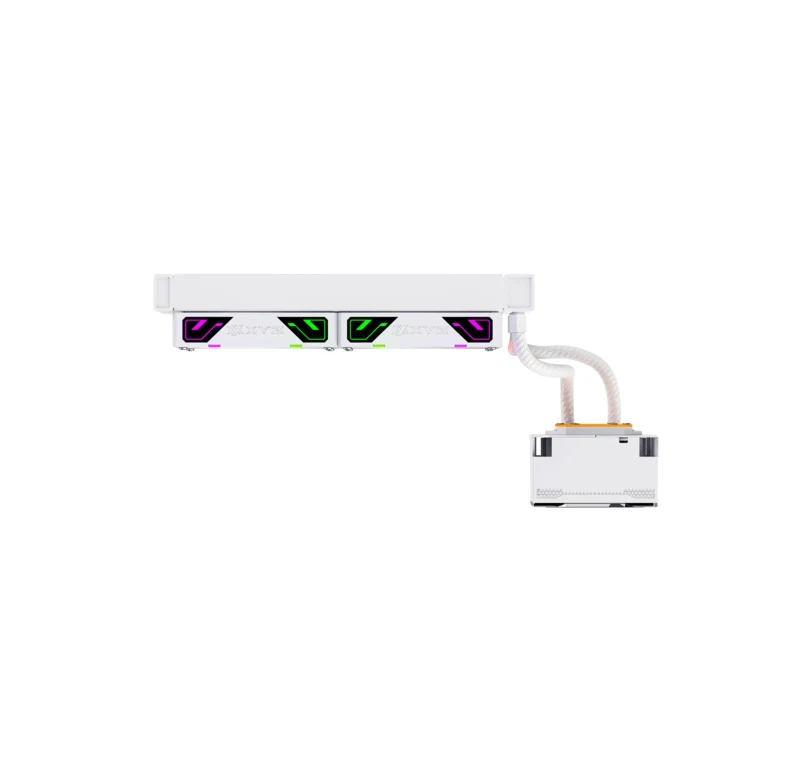 XYZ HydroTemp 240 ARGB Liquid Cooler with Temperature Display (Black, White)