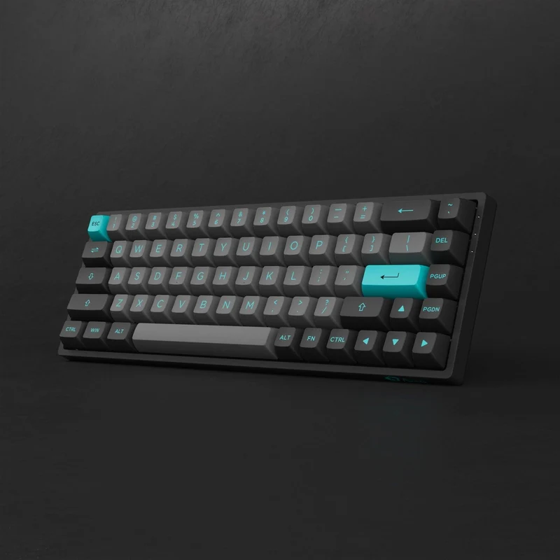 AKKO Black & Cyan 3068B Plus Multi-Modes RGB Mechanical Keyboard (AKKO CS Jelly Purple)