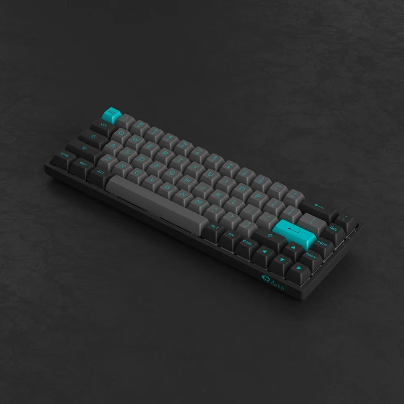 AKKO Black & Cyan 3068B Plus Multi-Modes RGB Mechanical Keyboard (AKKO CS Jelly Purple)