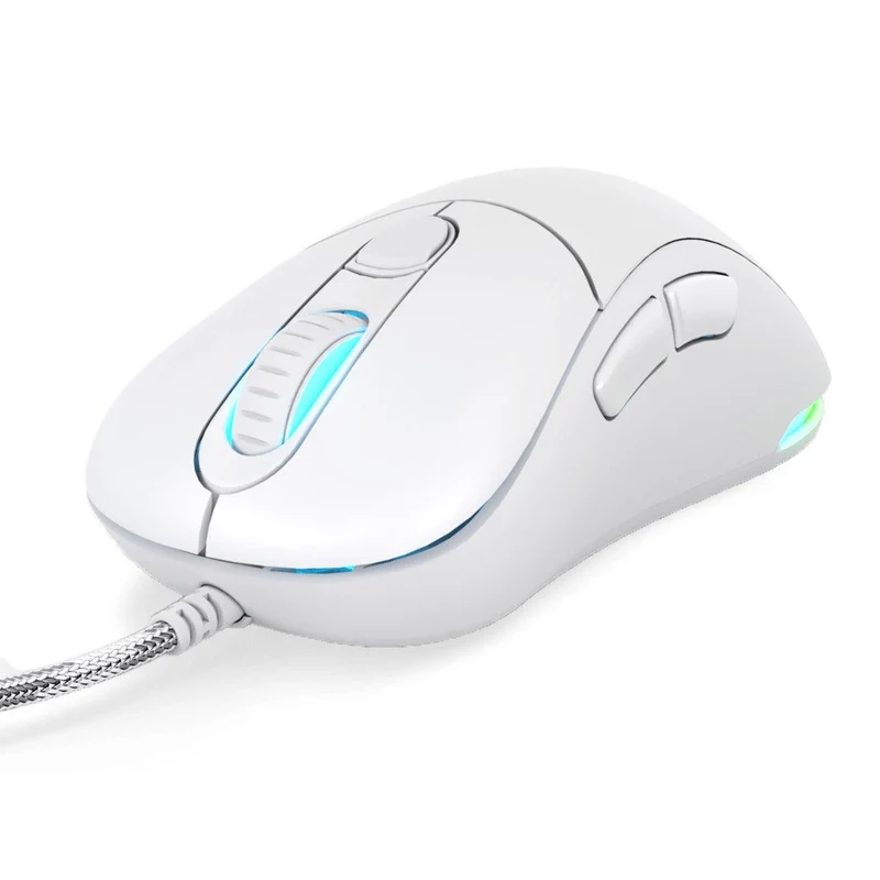 PWNAGE Ultra Custom Wired RGB Gaming Mouse Solid Sides (White) (W-UC-MC2W)